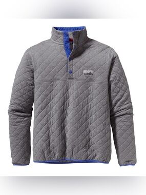 Patagonia Men's Diamond Quilt Snap-T Pullover Feather Grey Size Small